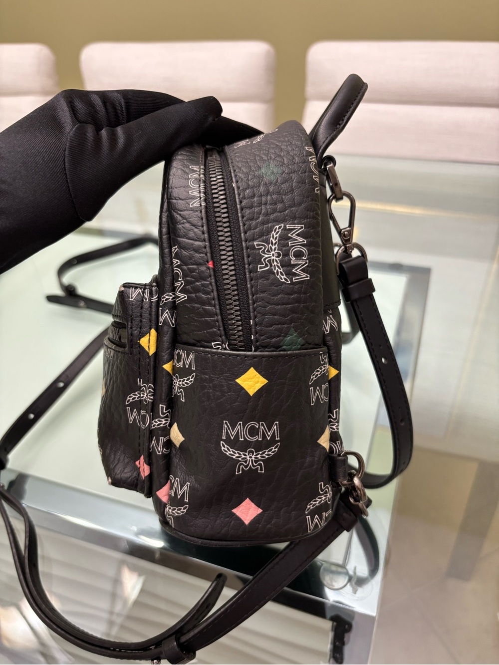 Authentic MCM Stark Bebe Boo Backpack - Picture 5 of 12